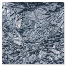 Delle in Aluminiumteil vor der Reparatur